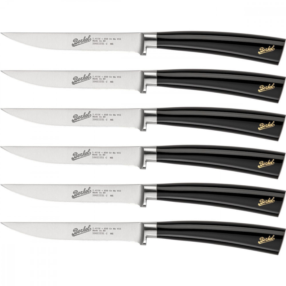 Berkel Elegance Glossy Black - Steak set 6 pcs.