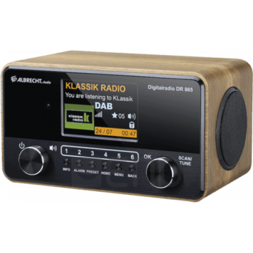 Albrecht DR 865 Senior Digitalradio holz-Black