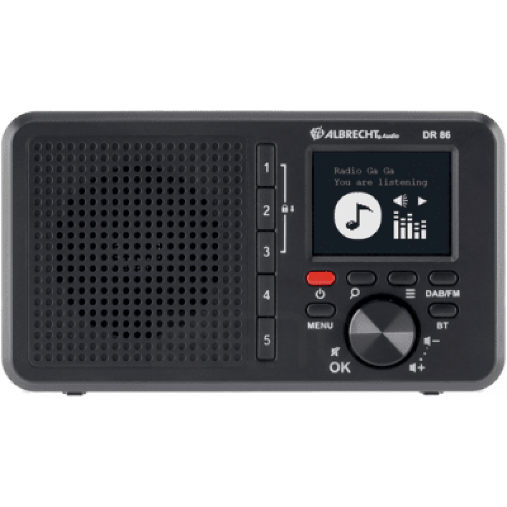 Albrecht DR 86 Seniorenradio Digitalradio DAB+ Black