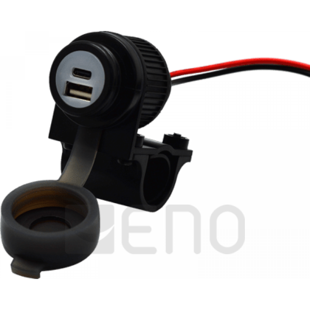 Albrecht Duo USB A+C Steckdose Motorrad 12/24V