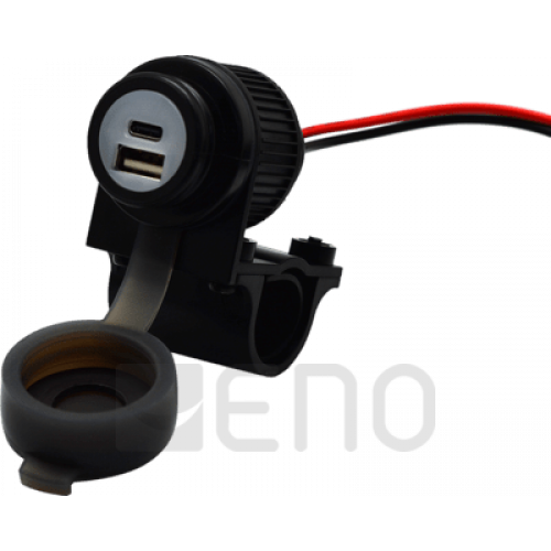 Albrecht Duo USB A+C Steckdose Motorrad 12/24V