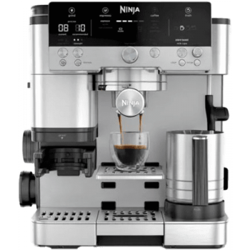 Ninja Αυτόματη Μηχανή Espresso 1650W με Μύλο Άλεσης Ασημί ES601EU