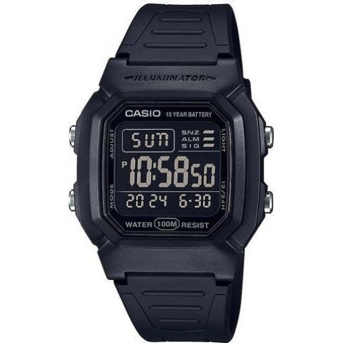 Casio W-800H-1BVES Uhr Armbanduhr Männlich Quarz Schwarz (W-800H -1BVES)