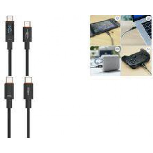 Ansmann USB-C -> S/S 120cm Ladekabel 140W ανθρακί - 1,2 m (1700-0176)