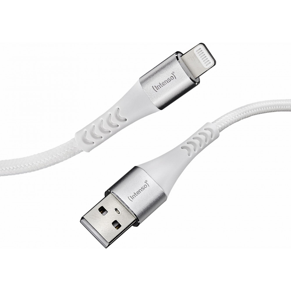 Intenso A315L Braided USB-A to Lightning Cable 12W Λευκό 1.5m (7902102)