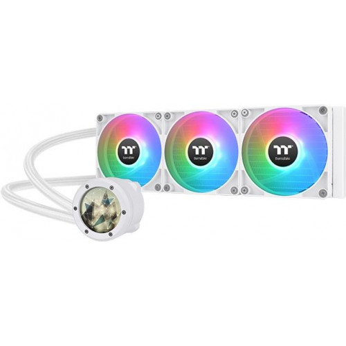 Thermaltake TH360 V2 Ultra ARGB. Typ: Liquid cooling kit, durchmesser: 36 cm, Maximaler Luftstrom: 57,05 cfm, Minimum Luftdruck: 2,23 mmH2O. Produktfarbe: Weiß (CL-W405-PL12SW-A)