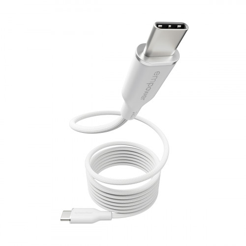 Empower by PanzerGlass Magnetic USB 2.0 Cable USB-C male - USB-C 240W PD Λευκό 1.5m EM84572