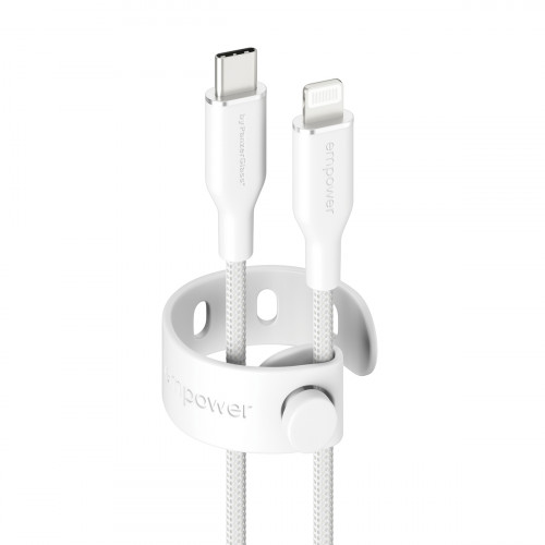 Empower by PanzerGlass Racing USB-C to Lightning Cable 60W Λευκό EM41725