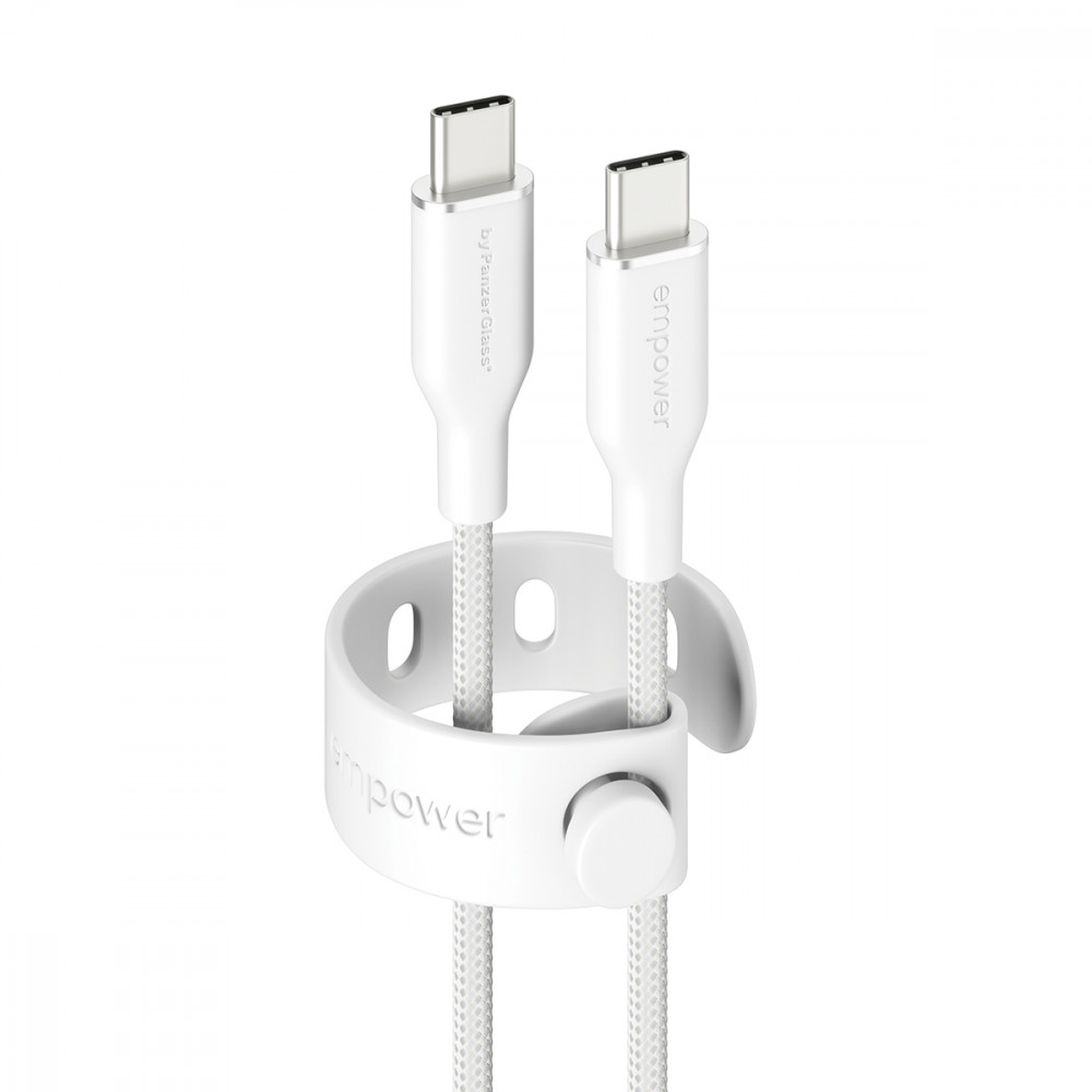 Empower by PanzerGlass USB 2.0 Cable USB-C male - USB-C 60W PD Λευκό 1.2m EM52178