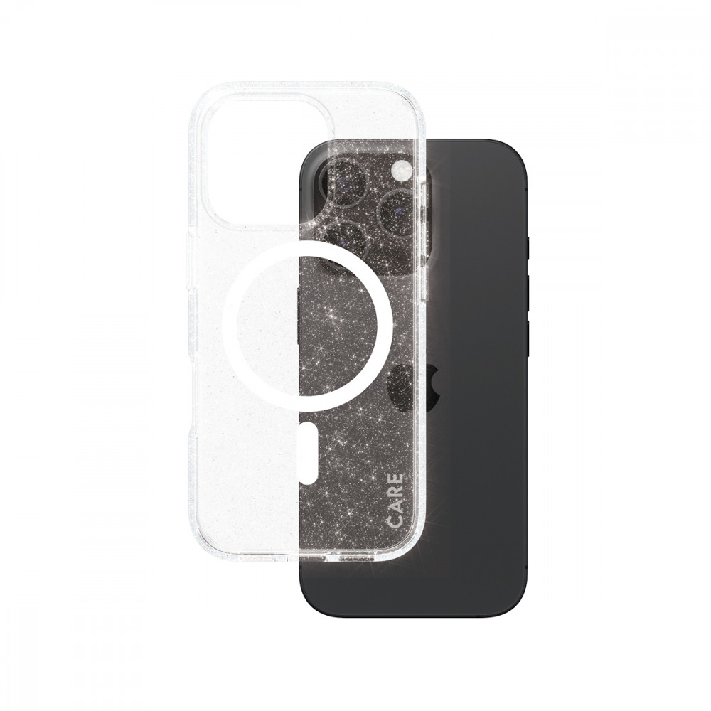 CARE by PanzerGlass® Flagship Case Star Lit w. White MagSafe for Apple iPhone 16 Pro