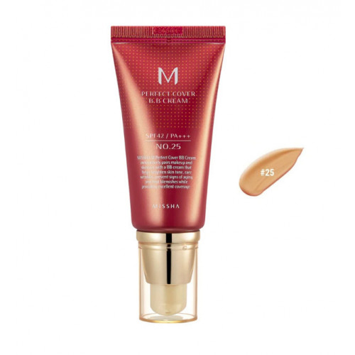 Missha M Perfect Cover BB 25 Warm Beige Ενυδατική Κρέμα Προσώπου Ημέρας με SPF42 με Υαλουρονικό Οξύ & Ceramides 50ml