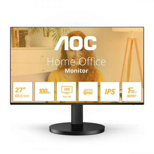 68,6cm/27 (1920x1080) AOC Basic-line 27B3HMA2 16:9 FHD VA 4ms 100Hz HDMI VGA Speaker Black