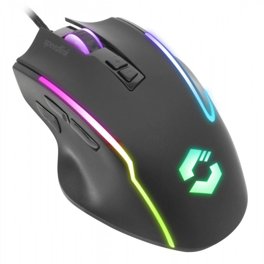 Speedlink Gaming Maus DECUS. 12800 DPI. USB. gummiert. sw retail