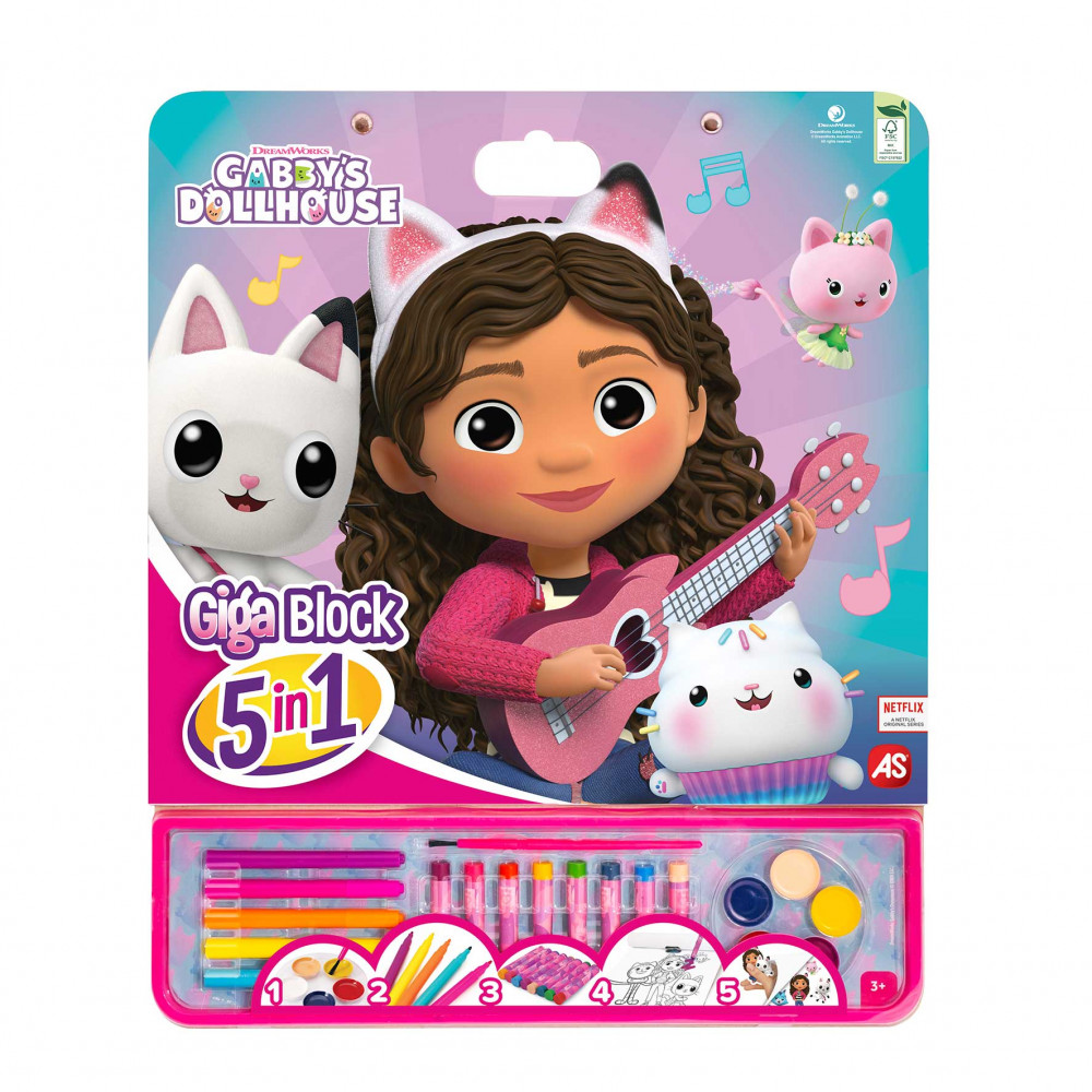 Giga Block 5 Σε 1 Σετ Ζωγραφικής DreamWorks Gabbys Dollhouse Για 3+ Χρονών