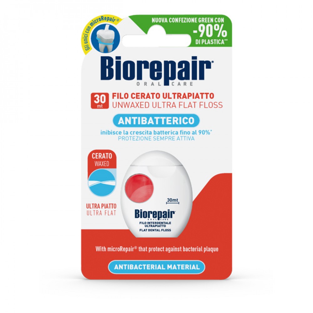Biorepair Antibacterial Unwaxed Ultra Flat Floss 1ml
