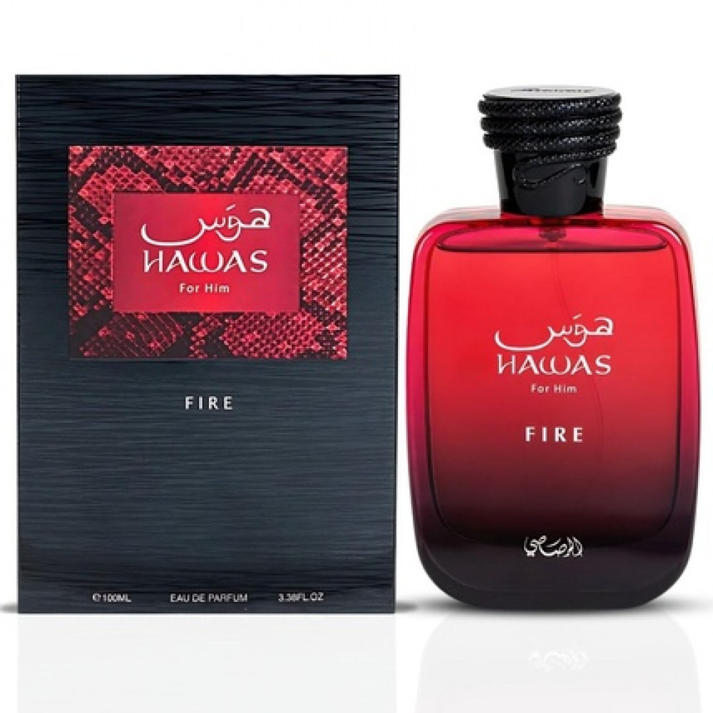 Rasasi Hawas Fire Eau De Parfum for Men 100ml 3.4oz - Bold Arabian Perfume