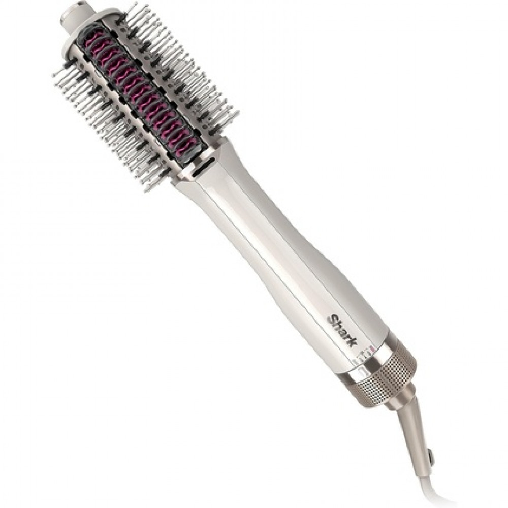 Shark SmoothStyle Hot Air Brush with Smoothing Comb, Wet Hair Mode, Dry Hair Mode, 3 Temperature Settings, for All Hair Types, Silk HT202EU