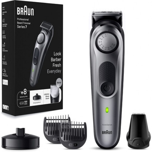 Braun Trimmer Μηχανή Επαναφορτιζόμενη Black / Space Grey BT7420