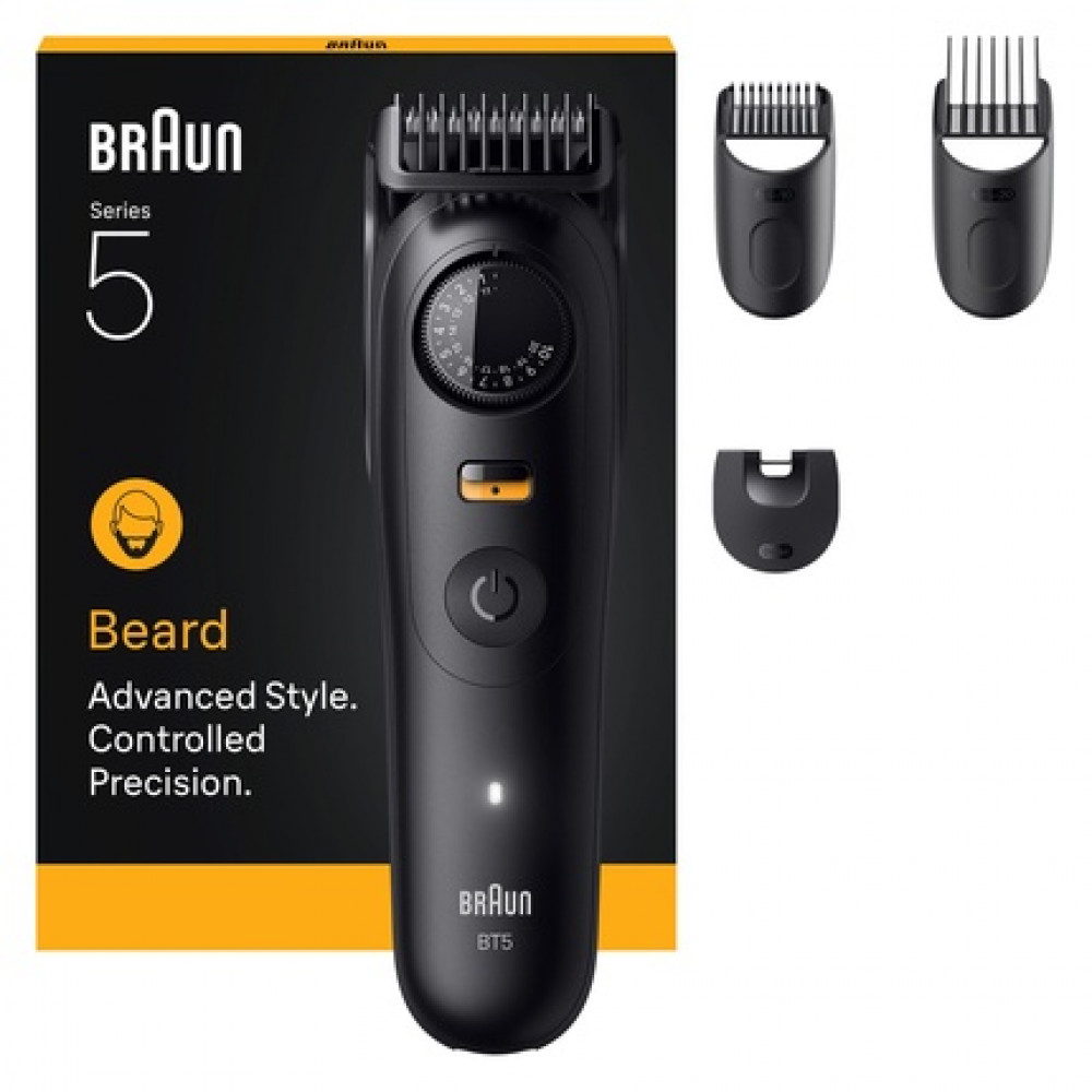 Braun Beard Trimmer Series 5 Bt5520 With 4 Styling Tools - Black