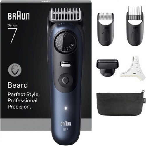 Braun Beard Trimmer Series 7 with 6 Accessories and Lifetime Sharp Problade