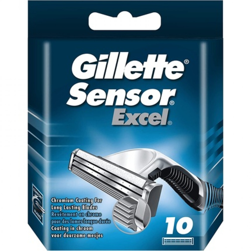 Gillette Sensor Excel Ανταλλακτικές Κεφαλές με 5 Λεπίδες 10τμχ