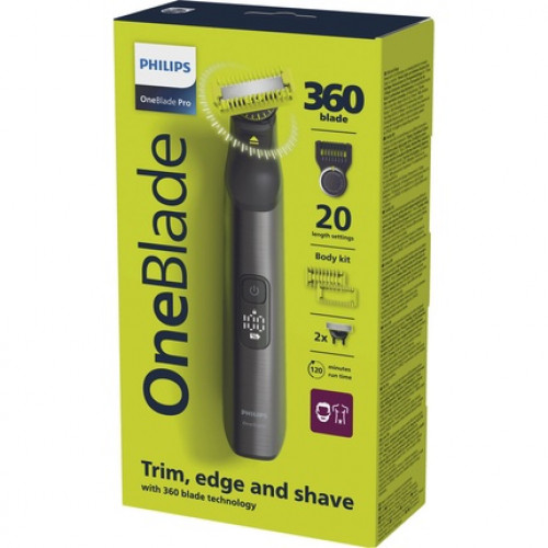 Philips OneBlade Pro 360 QP6552/15 Ξυριστική Μηχανή Προσώπου / Σώματος Επαναφορτιζόμενη