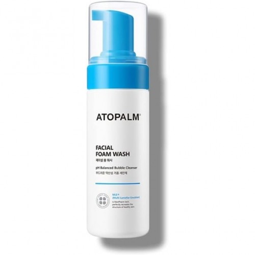 ATOPALM Facial Foam Wash Gentle Baby Wash Tear-Free Sulfate-Paraben-Free pH Balanced Hypoallergenic for Sensitive Skin EWG Green e Foaming Facial Cleanser 5.07 Fl Oz 150ml