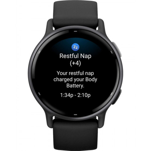 Garmin Vivoactive 5 Aluminium 42mm Αδιάβροχο Smartwatch με Παλμογράφο (Slate Bezel With Black Silicone Band)