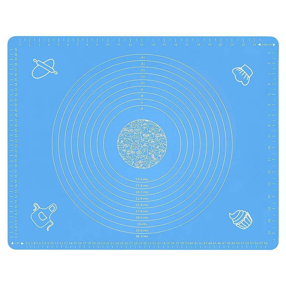 AJ Silicone Baking Mat, Αντικολλητική Μεμβράνη Επεξεργασίας ζύμης & Ψησίματος από Σιλικόνη 65 x 45cm, Blue 