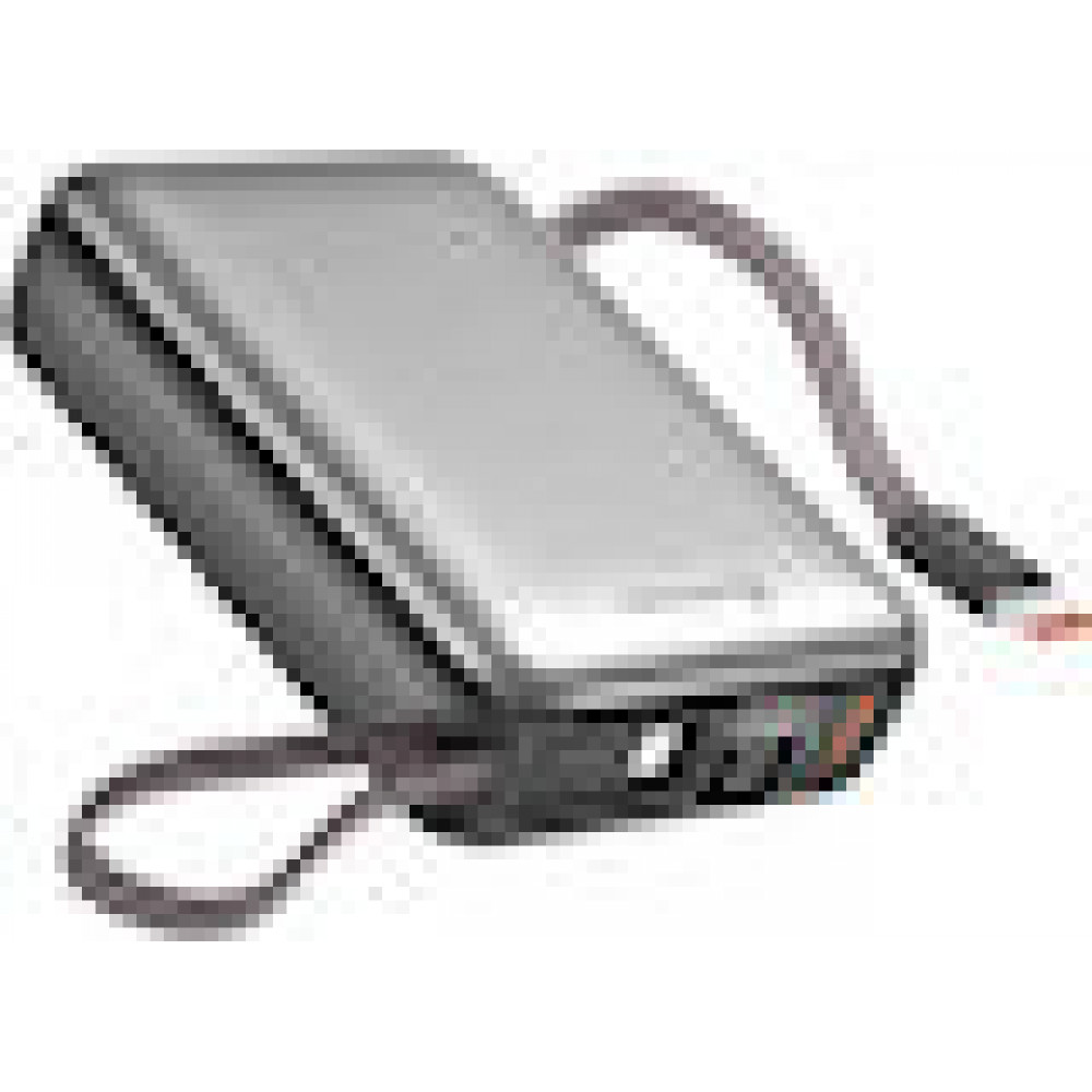 Swissten Space Power Bank 20.000mAh, 22.5W, με Θύρες USB-A, USB-C & 2 Ενσωματωμένα Καλώδια USB-C & Lightning, Black