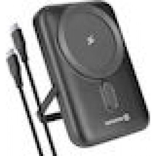 Swissten 10K Μαγνητικό Power Bank 10.000mAh Qi2 Certified 15W MagSafe iPhone, Black