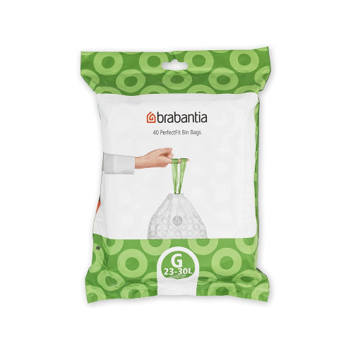Brabantia PerfectFit Bags, Σακούλες Απορριμμάτων 23-30lt 75x42 (Μέγεθος G), 40τμχ 