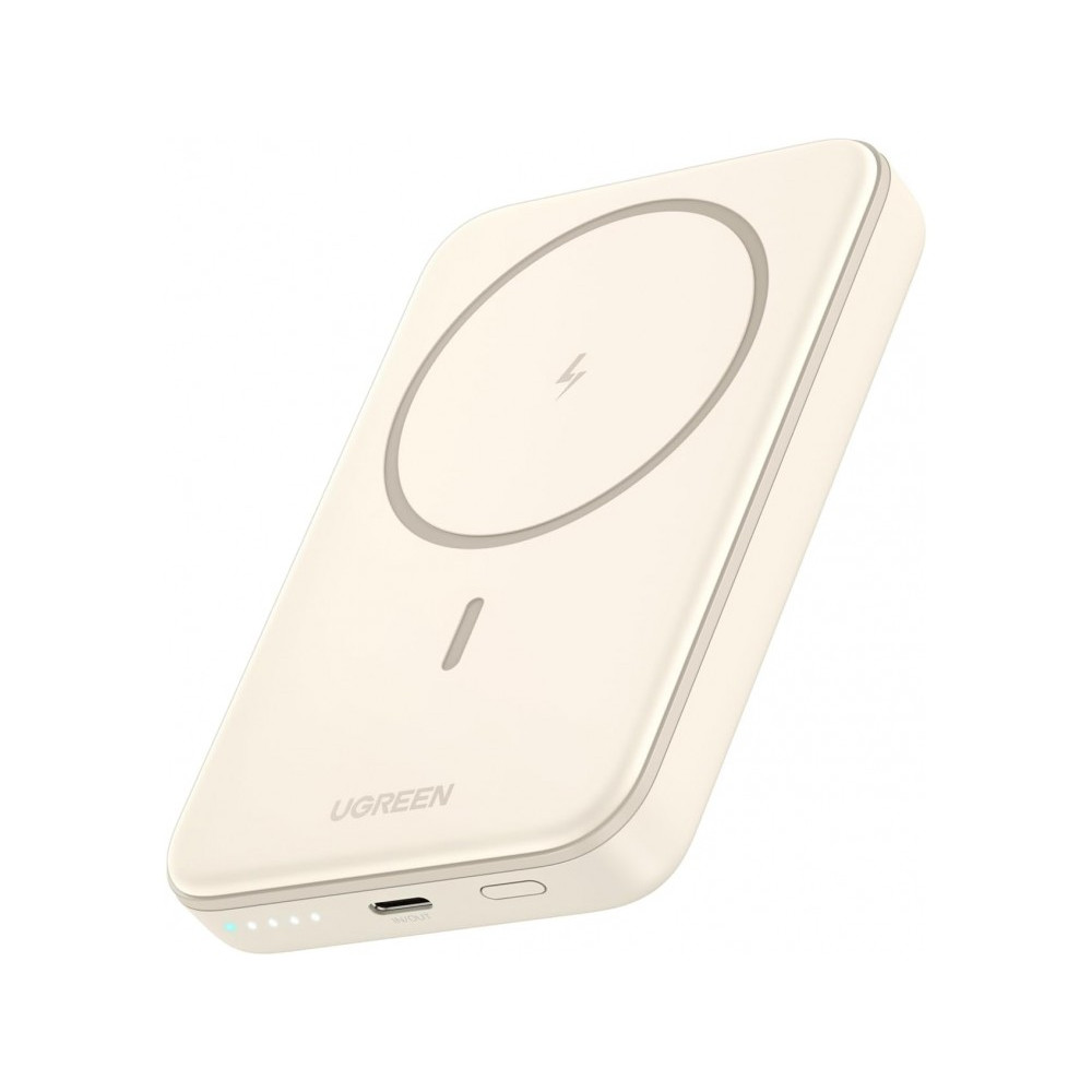 Ugreen 10K, Μαγνητικό Power Bank 10.000mAh MagSafe για iPhone 14 / 15 Series, Beige 
