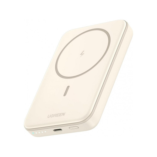 Ugreen 10K, Μαγνητικό Power Bank 10.000mAh MagSafe για iPhone 14 / 15 Series, Beige 