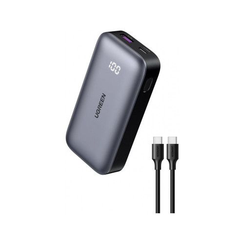 Ugreen PB502 Power Bank 10000mAh 30W με Θύρα USB-A και Θύρα USB-C Power Delivery / Quick Charge 3.0 Γκρι