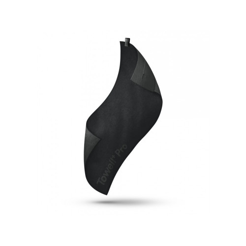Stryve Towell+ Pro Sports Towel 105 x 42.5cm, Πετσέτα Γυμναστικής με Μαγνητικό Κλιπ & Τσέπη Αποθήκευσης, All Black 