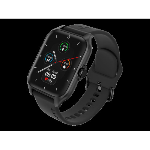 Garett GRC Activity 2 Smartwatch με AMOLED Display, Voice Assistant, Smart App, Παλμογράφο & Μπαταρία έως 7 Ημέρες, Black Matt 