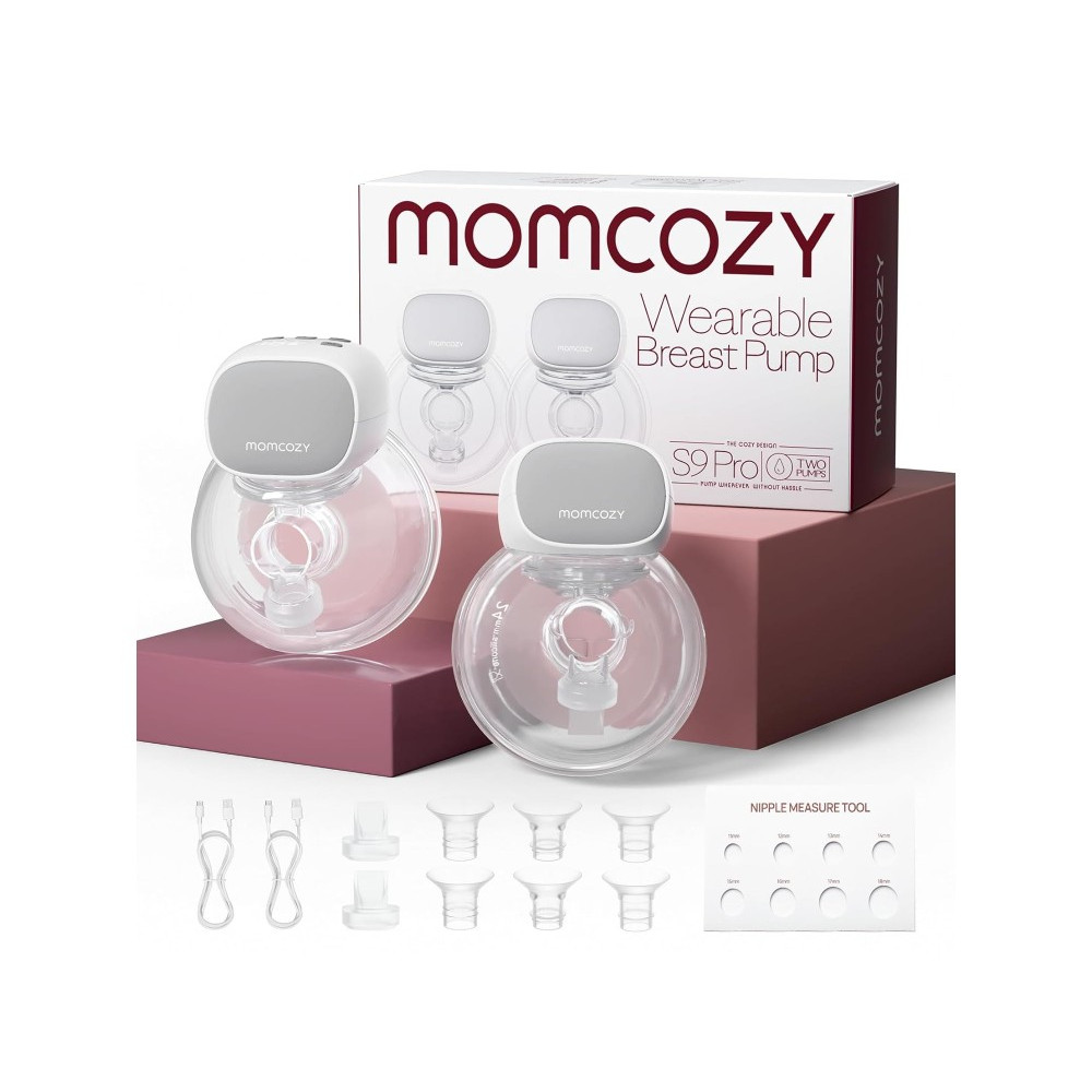 Momcozy S9 Pro Breast Pump Hands Free, Ηλεκτρικό Διπλό Θήλαστρο με 2 Λειτουργίες & 9 Επίπεδα Έντασης, Gray
