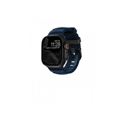 Nomad Rocky Point Band Apple Watch Ultra / 9 / 8 / 7 - 45 / 49mm, Ανταλλακτικό Λουράκι, Black Titanium Atlantic 