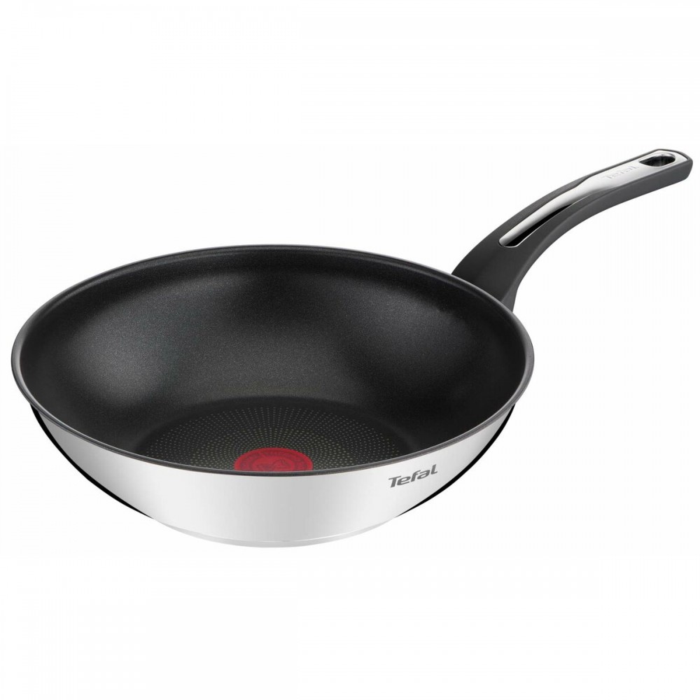 Tefal Emotion Wok από Ανοξείδωτο Ατσάλι με Αντικολλητική Επίστρωση 28cm
