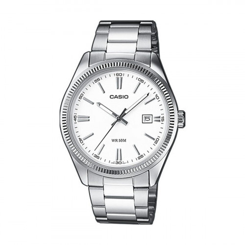 Casio Stainless Steel Ανδρικό Ρολόι 38.5mm Μπαταρίας με Ασημί Μεταλλικό Μπρασελέ MTP-1302PD-7A1VEF