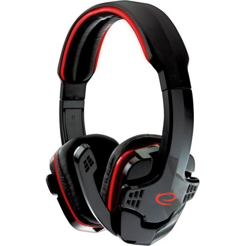 ESPERANZA STEREO HEADPHONES WITH MICROPHONE FOR GAMERS RAVEN RED