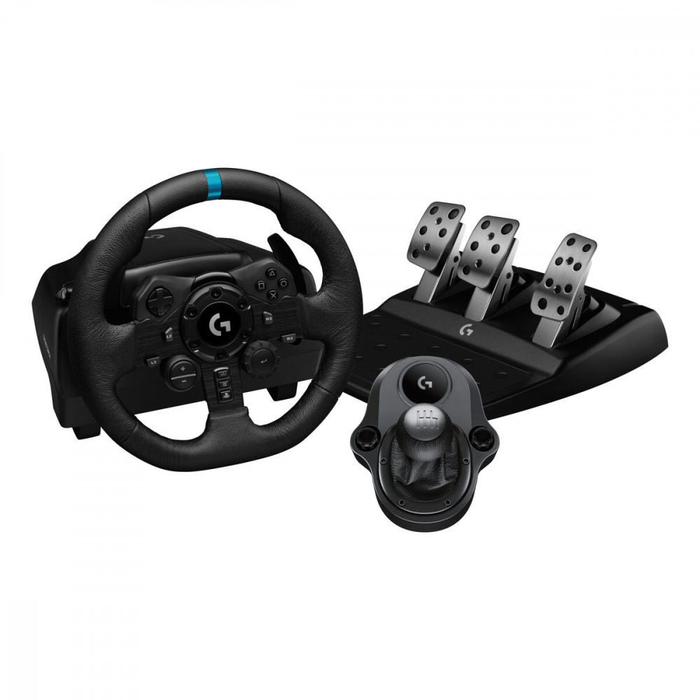 Logitech G923 Trueforce + Shifter Τιμονιέρα με Μοχλό Ταχυτήτων και Πετάλια για PC / PS4 / PS5 με 900° Περιστροφής