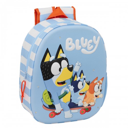 Σχολική Τσάντα Bluey Λευκό Ανοιχτό Μπλε 27 x 33 x 10 cm 
