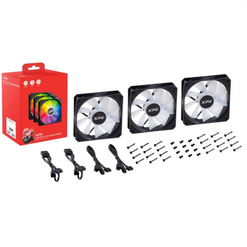 Adata XPG Vento R ARGB Case Fan 120mm με Σύνδεση 4-Pin PWM 3τμχ