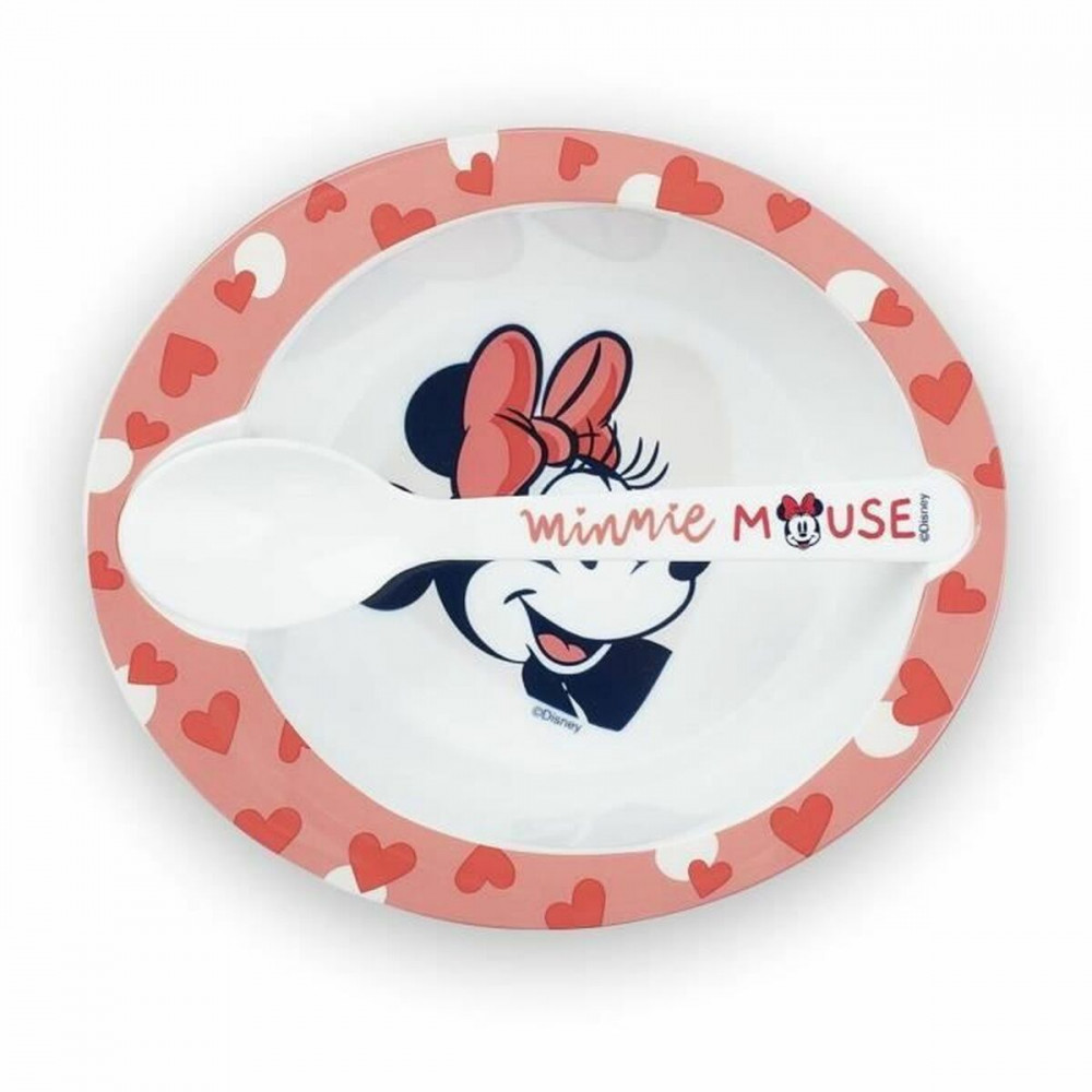 Σετ σερβιρίσματος ThermoBaby Minnie Microwave Meal Set Bowl + Spoon 