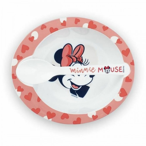 Σετ σερβιρίσματος ThermoBaby Minnie Microwave Meal Set Bowl + Spoon 