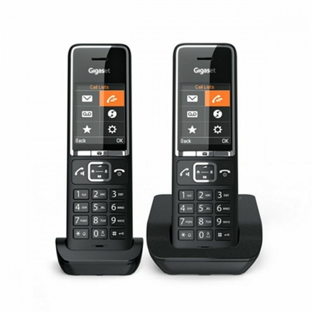 Gigaset Comfort 550 Ασύρματο Τηλέφωνο Duo με Ελληνικό Μενού Μαύρο