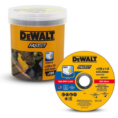 TARCZA METAL 125x1 0mm INOX /100szt DT2054 .DEWALT