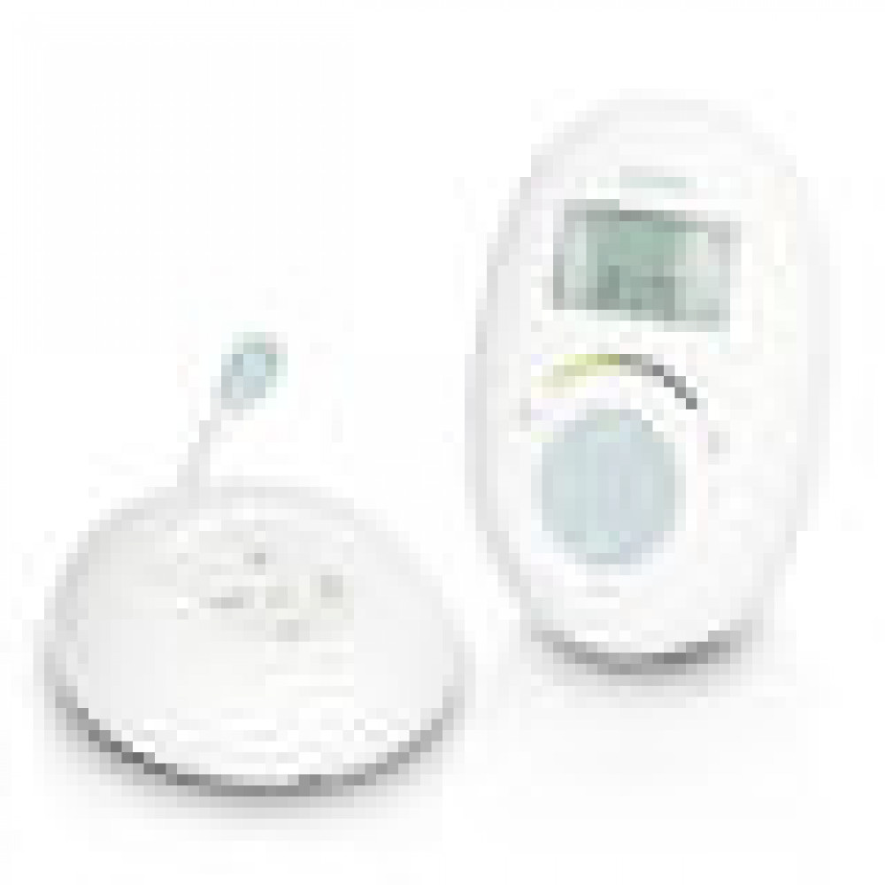 Alecto DECT Babyphone mit Full ECO-Modus und Display, weiß/bla